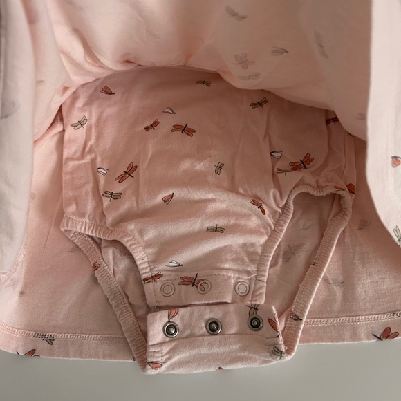 12 month old baby 2-Piece Bodysuit Dress & Cardigan Set (pink dragonfly) - Picture 9 of 9